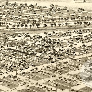 Vintage Guthrie Map 1890 Old Map of Guthrie Oklahoma  Etsy