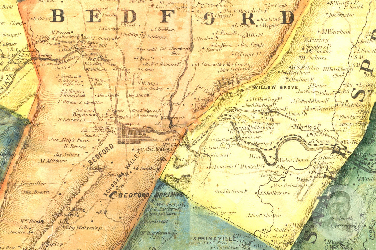 Bedford County Virginia 1864 Old Wall Map With Etsy vrogue.co