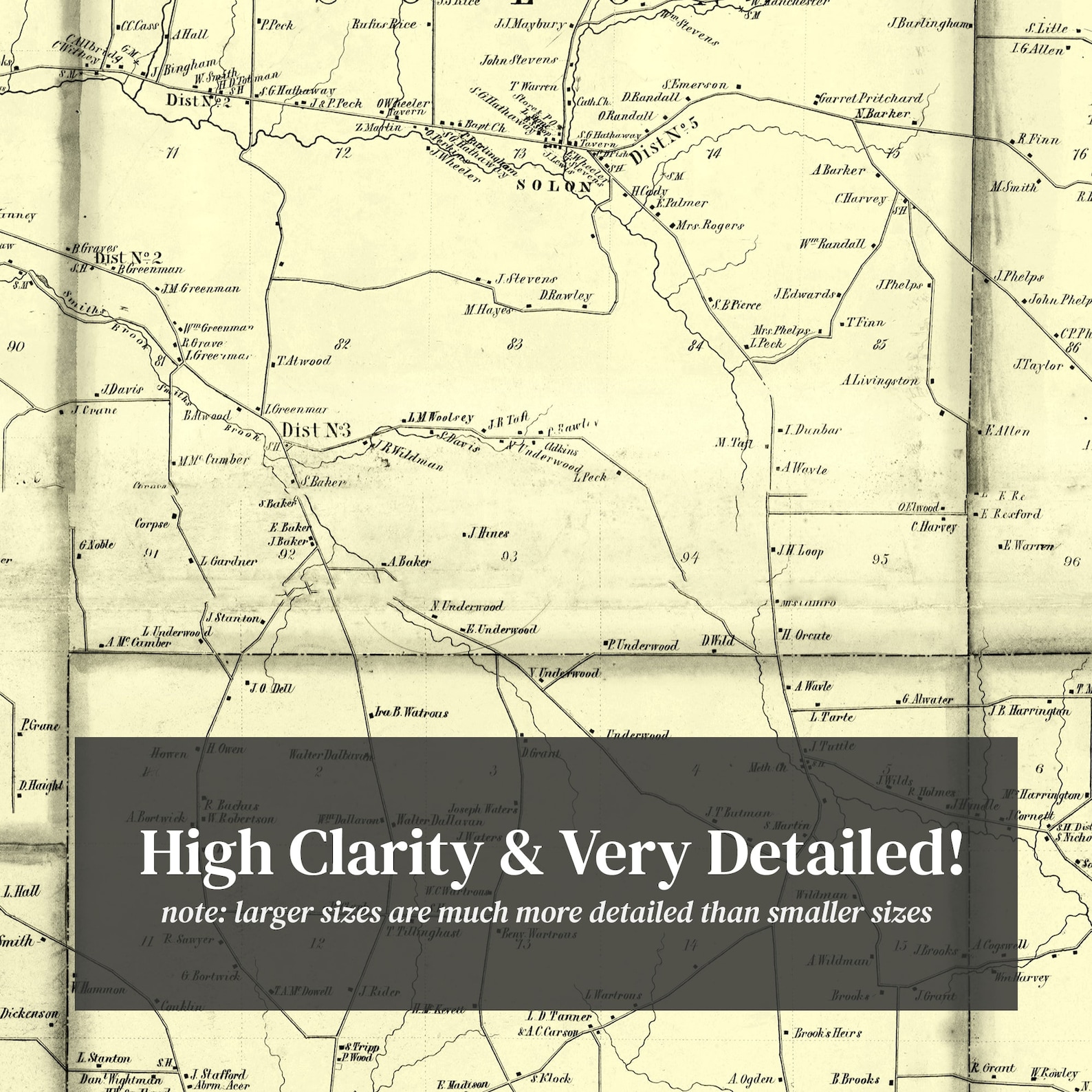 Cortland County New York Map 1855 Old Map of Cortland County Etsy