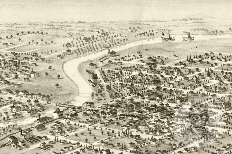 Vintage Berlin Map 1867 Old Map of Berlin Wisconsin Etsy