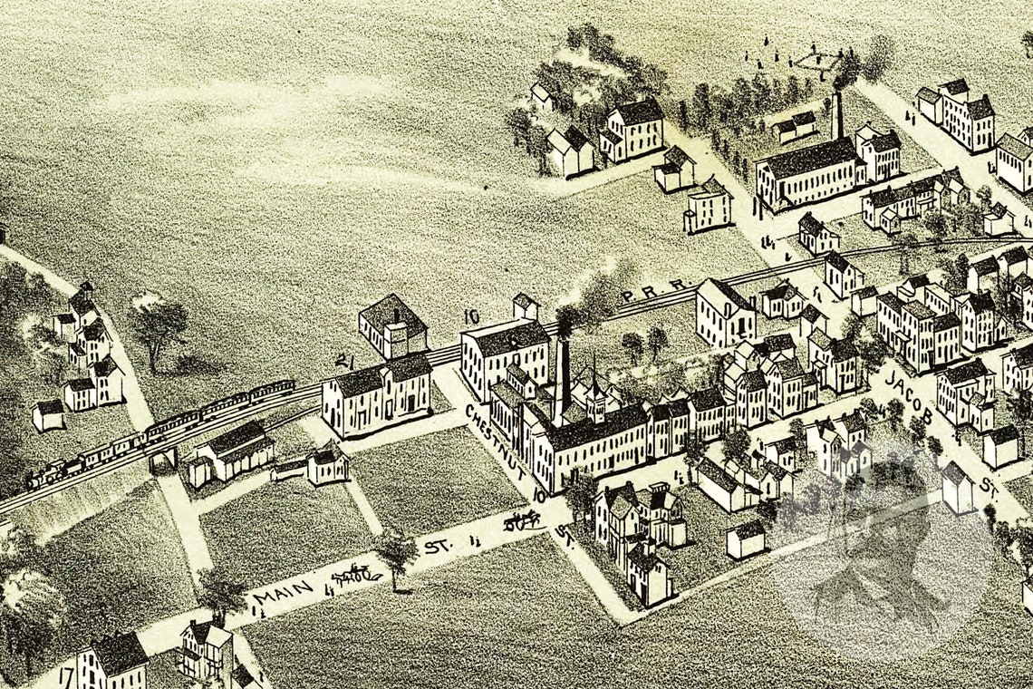 Vintage Mount Joy Map 1894 Old Map of Mount Joy Etsy