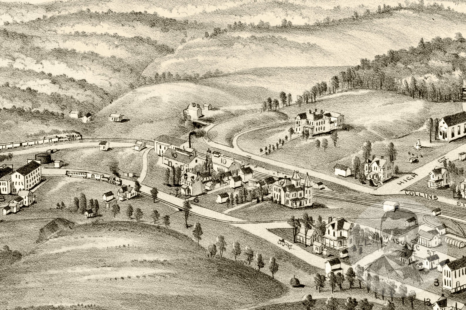 Vintage Pennsboro Map 1899 Old Map of Pennsboro West Etsy