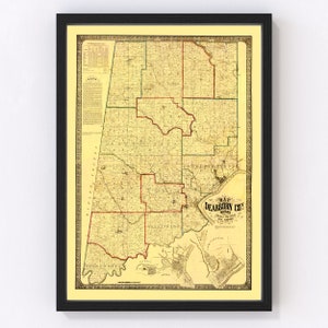 Dearborn County Map 1860, Vintage Dearborn County Map, Old Dearborn County Indiana Art, Wall Art Gift for Dearborn County History Lovers Ret