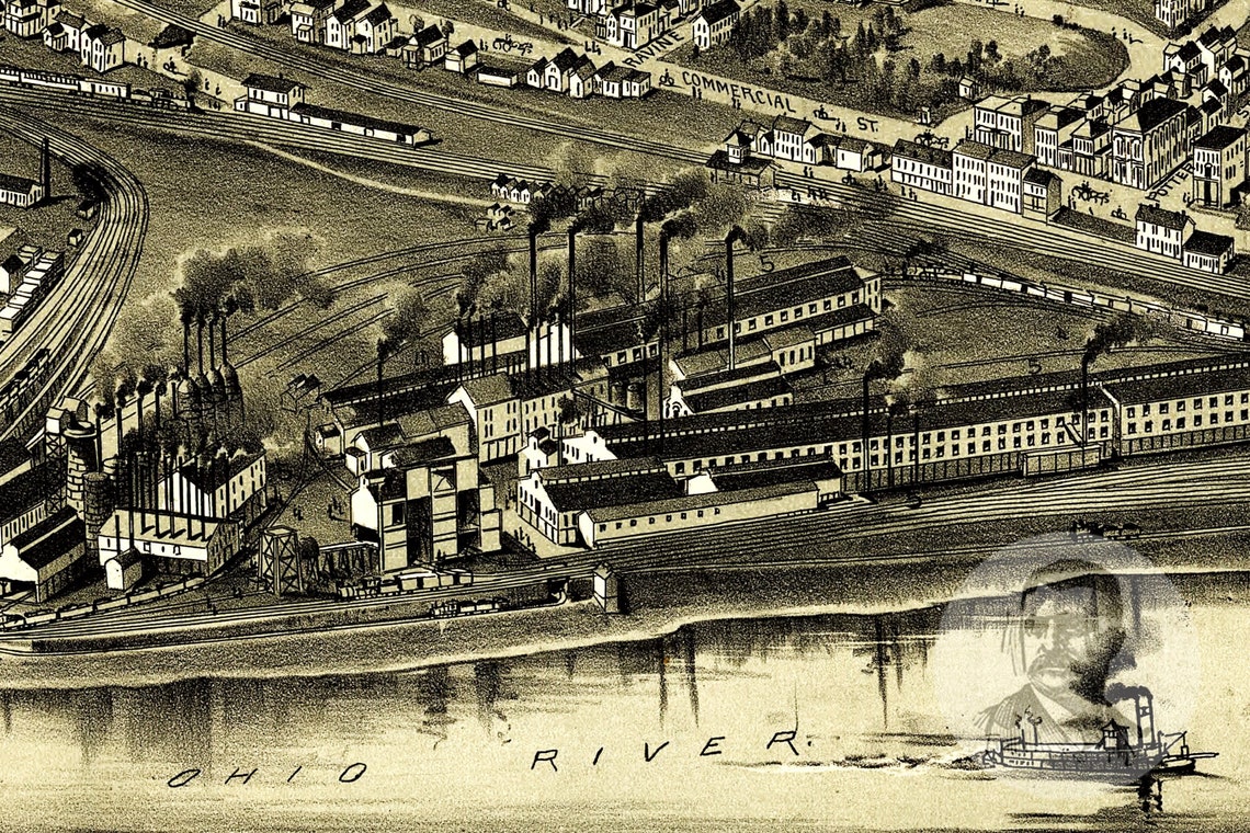 Vintage Mingo Junction Map 1899 Old Map of Mingo Junction Etsy