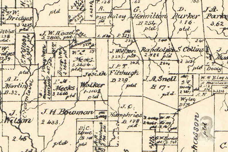 Vintage Van Zandt County Map 1884 Old Map of Van Zandt Etsy