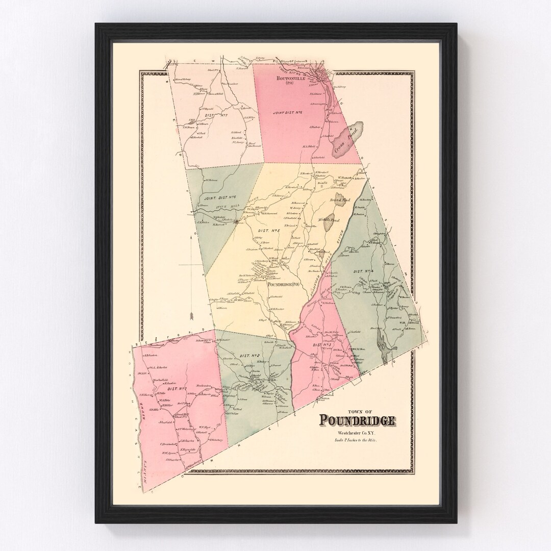 Pound Ridge Map 1867 Old Map of - Il 1080xN.5129676772 T9oc