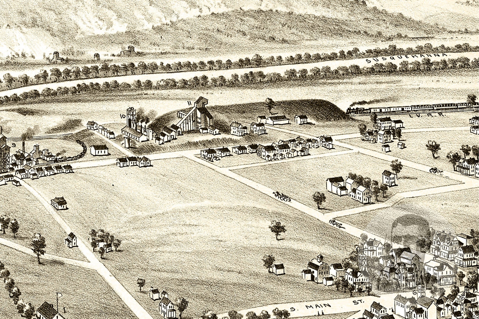 Vintage Plains Map 1892 Old Map of Plains Pennsylvania Etsy