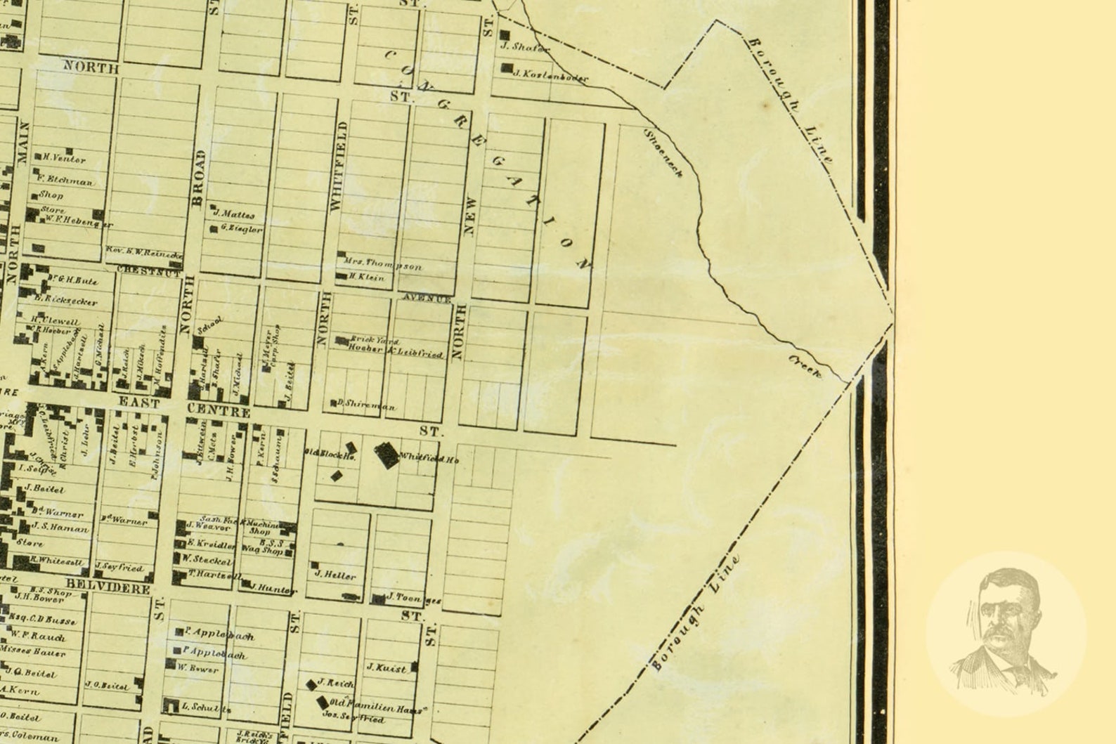 Vintage Northampton County Map 1860 Old Map of Northampton Etsy