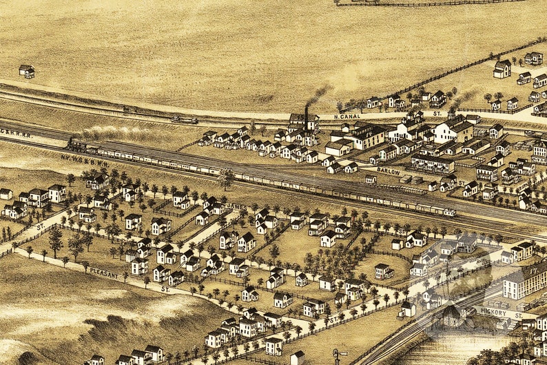 Vintage Canastota Map 1885 Old Map of Canastota New York Etsy