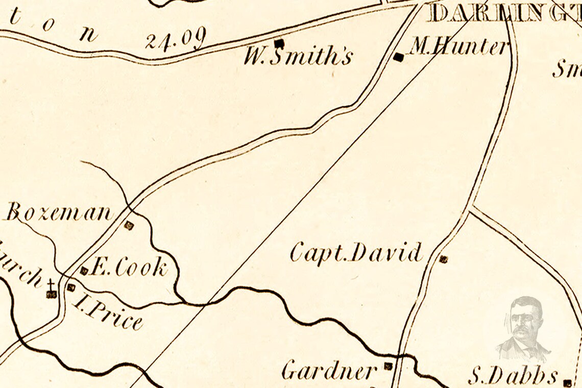 Vintage Darlington County Map 1825 Old Map of Darlington Etsy