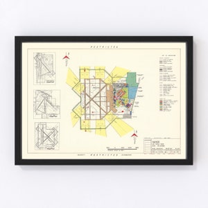 Vance Air Force Base Vicinity Map 1952, Vintage Vance Air Force Base Vicinity Map, Old Vance Air Force Base Vicinity Art, Wall Art Gift for