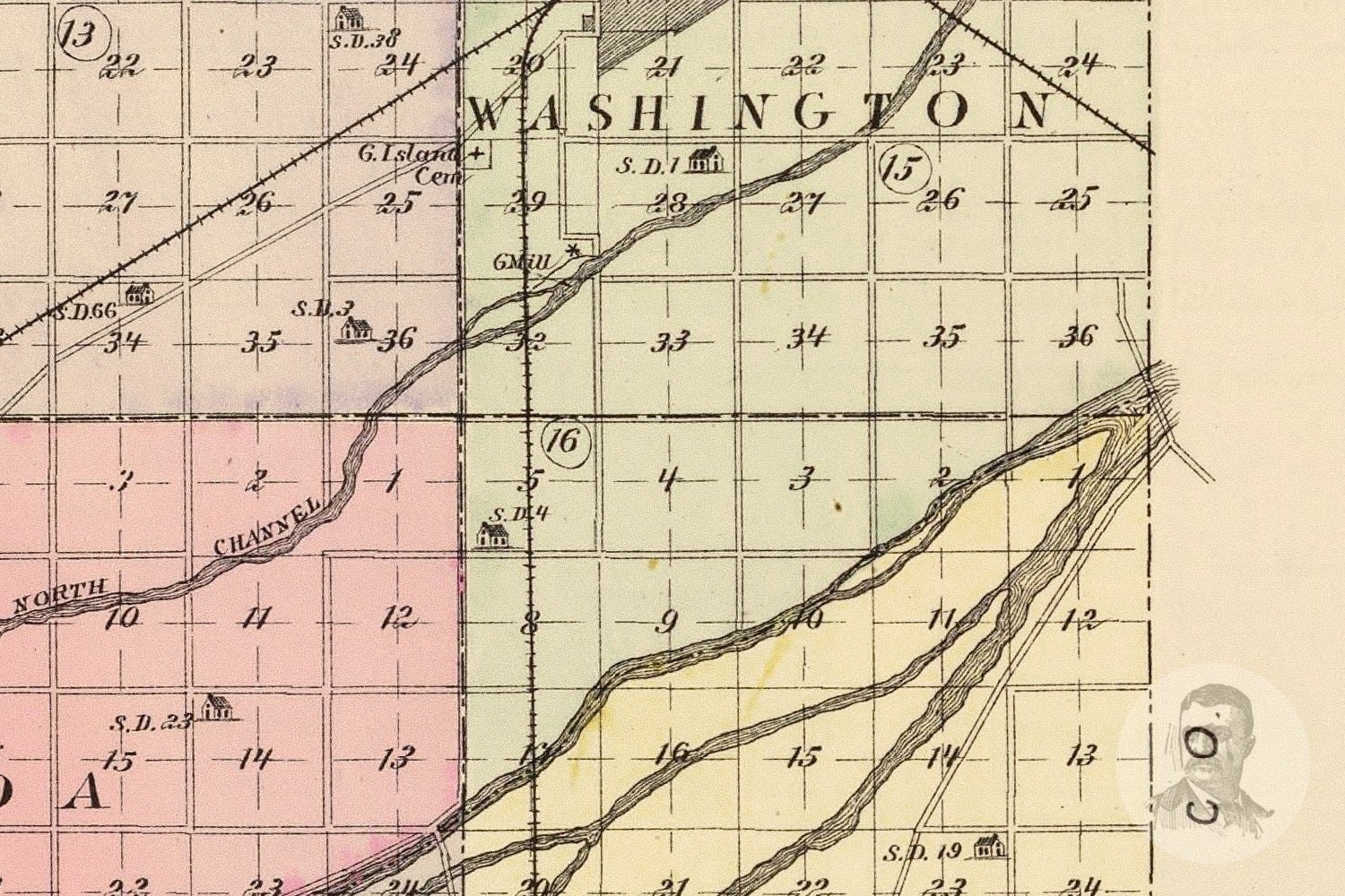 Vintage Hall County NE Map 1885 Old Nebraska Map Historical Etsy