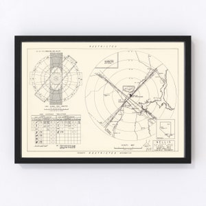 Parks Air Force Base Map 1951, Vintage Parks Air Force Base Map, Old Parks Air Force Base Art, Wall Art Gift for Parks Air Force Base Histor