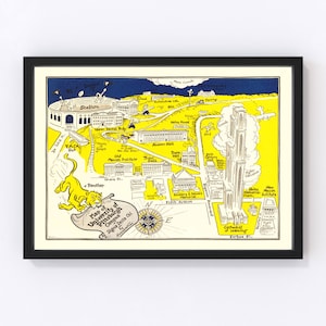 University of Pittsburgh 1935 - Vintage University of Pittsburgh Art Print Framed Wall Art Canvas Portrait Pittsburgh PA