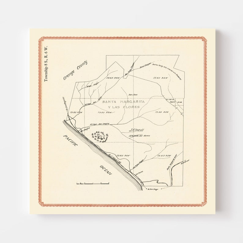Camp Pendleton Map 1912 - Old Map of Camp Pendleton Art Vintage Print ...