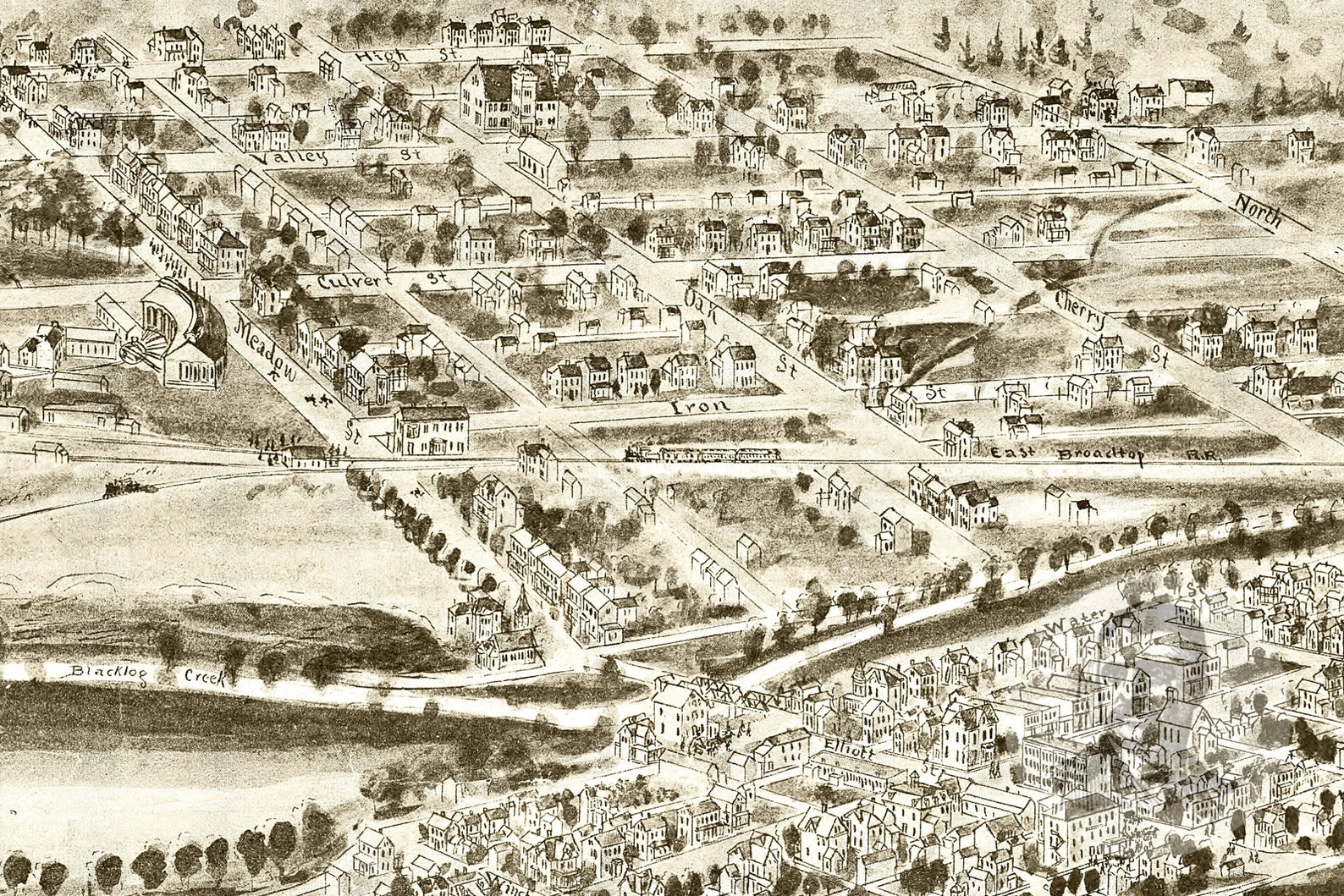 Vintage Orbisonia Map 1906 Old Map of Orbisonia Etsy