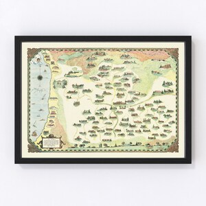 Beverly Hills Map 1930, Vintage Beverly Hills Map, Old Beverly Hills California Art, Wall Art Gift for Beverly Hills History Lovers Retro De