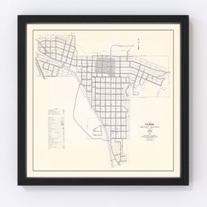 Sturgis Map 1969, Vintage Sturgis Map, Old Sturgis South Dakota Art, Wall Art Gift for Sturgis History Lovers Retro Decor