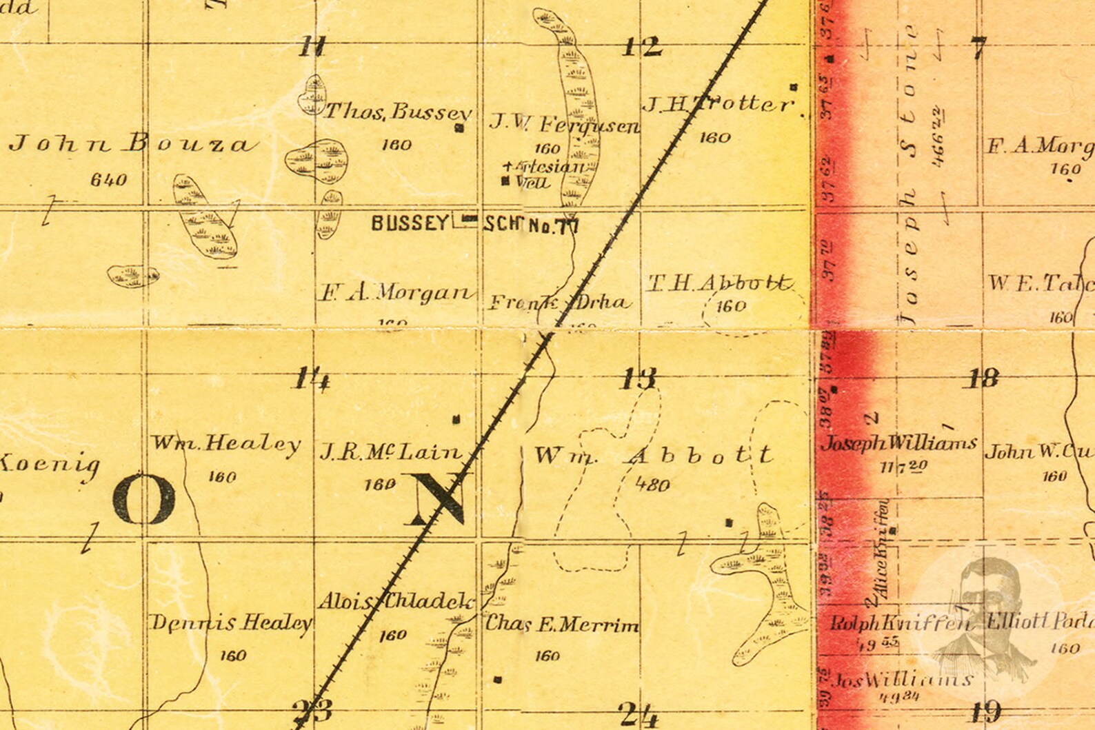 Vintage Bon Homme County Map 1893 Old Map of Bon Homme Etsy