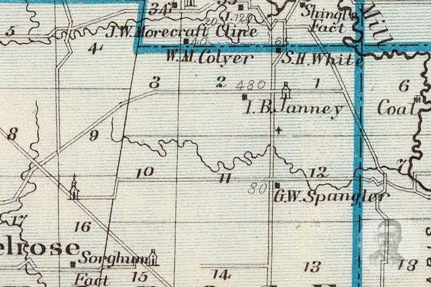 Vintage Clark County IL Map 1876 Old Illinois Map Etsy