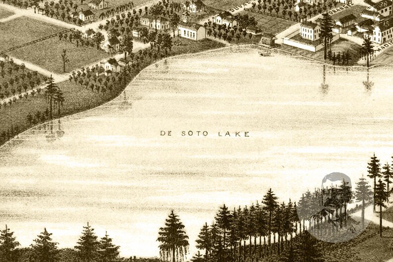 Vintage Lake City Map 1885 Old Map of Lake City Florida Etsy