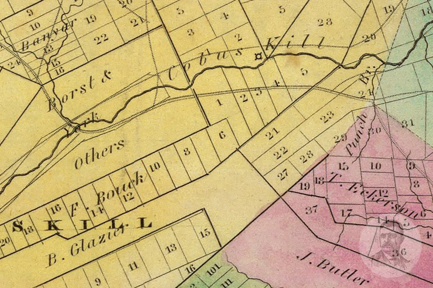 Vintage Schoharie County NY Map 1829 Old New York Map Etsy