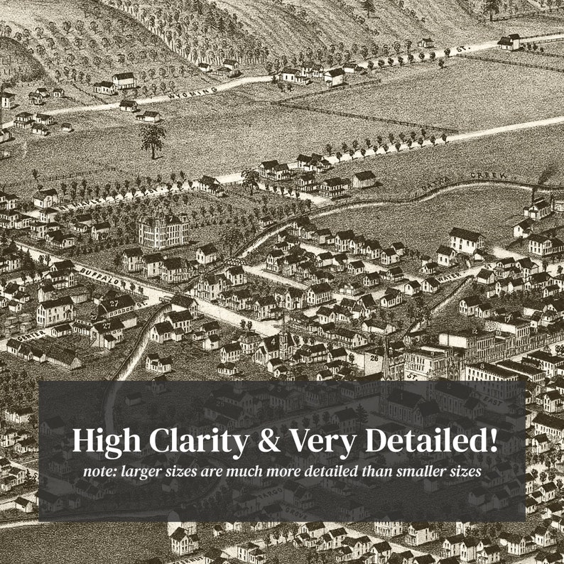 Warsaw Map 1885 Old Map of Warsaw New York Art Vintage Print Etsy