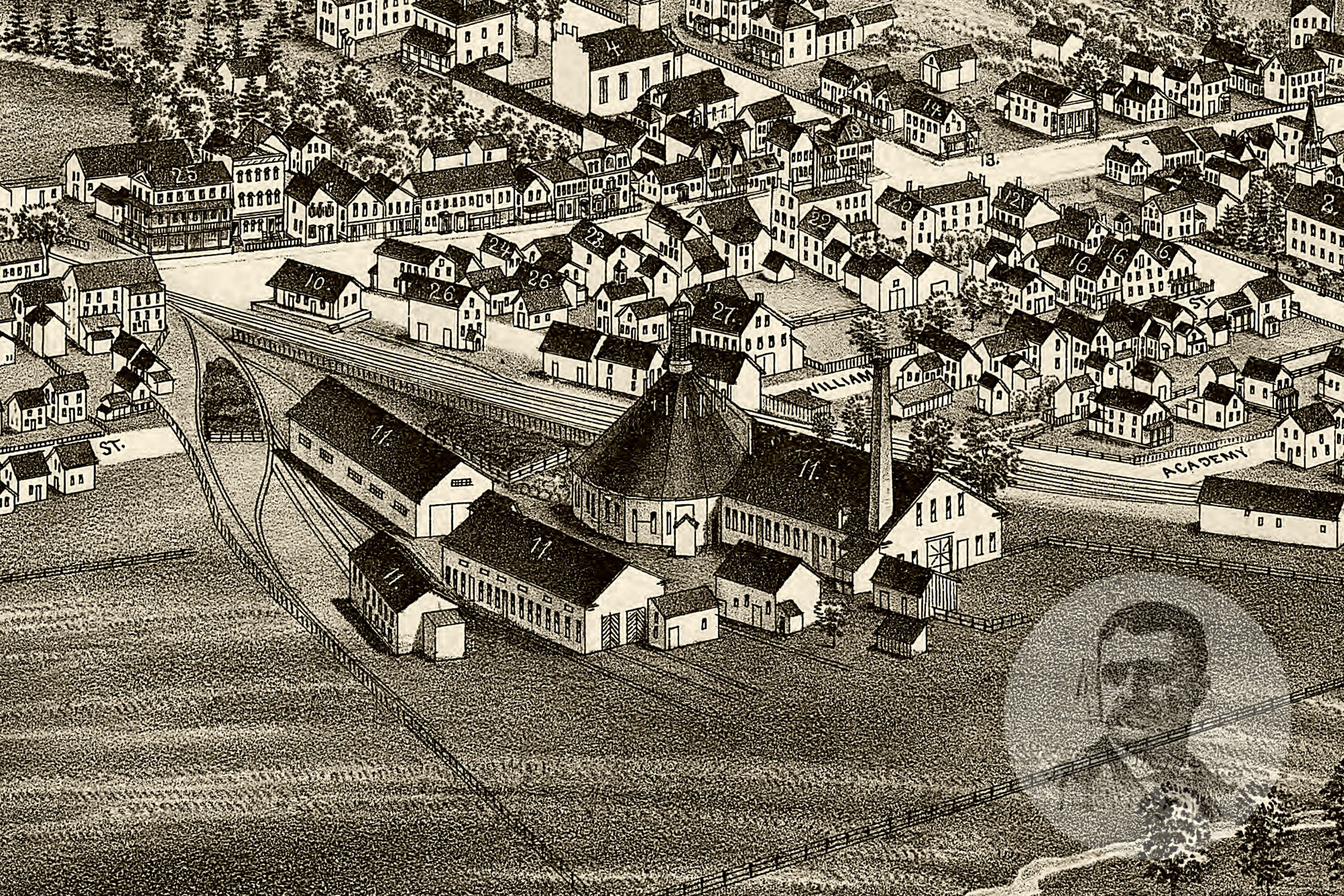 Vintage Salem Map 1889 Old Map of Salem New York Historical Etsy