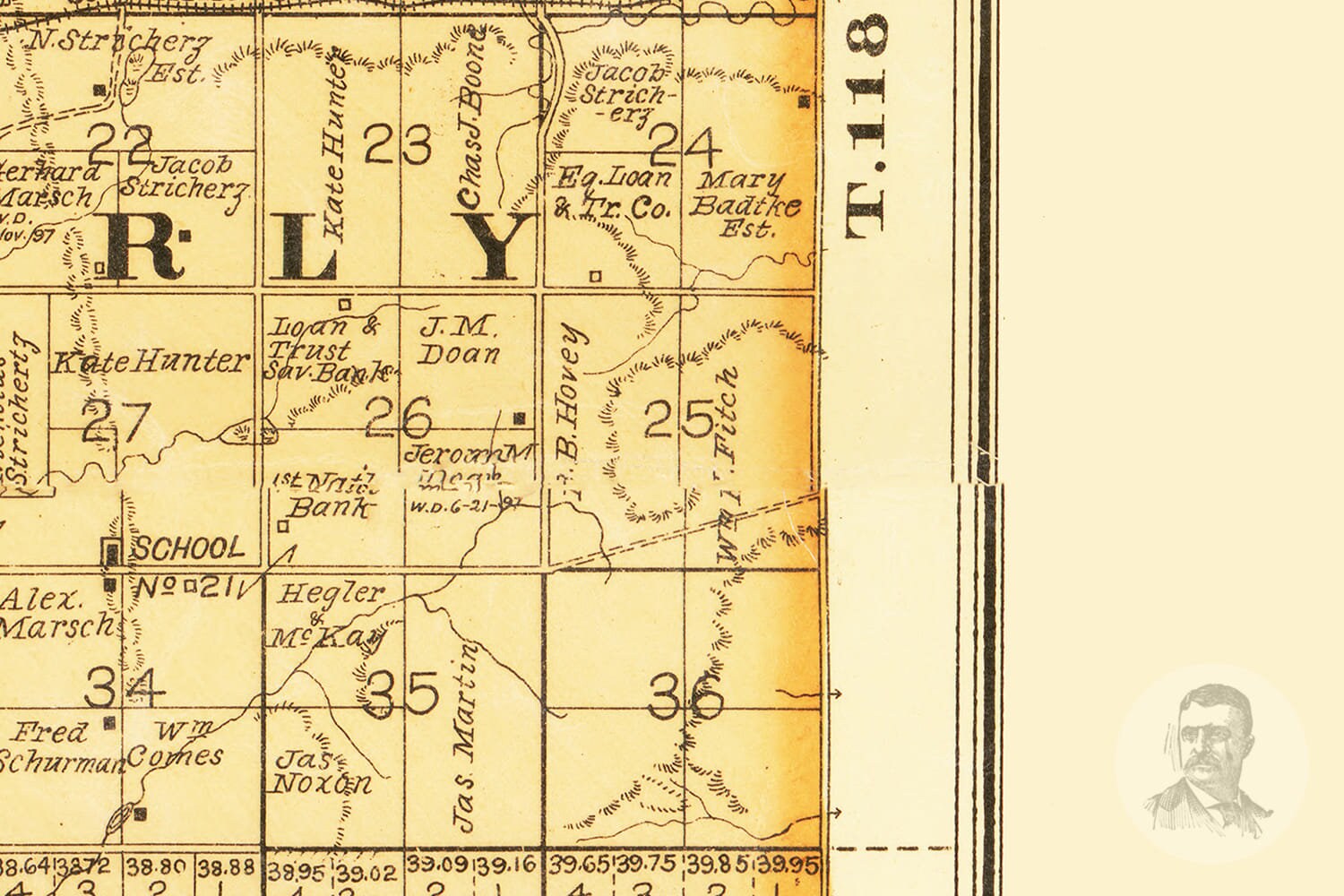Vintage Codington County Map 1898 Old Map of Codington Etsy