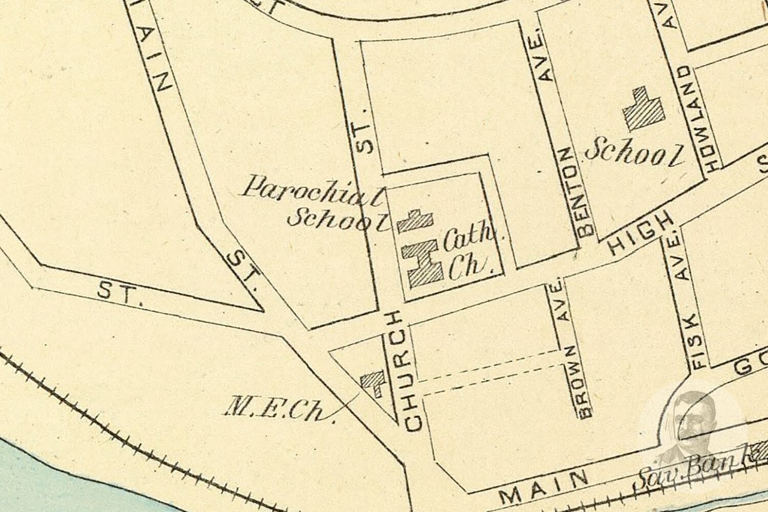 Vintage Stafford Springs Map from 1893 Old Connecticut Map Etsy