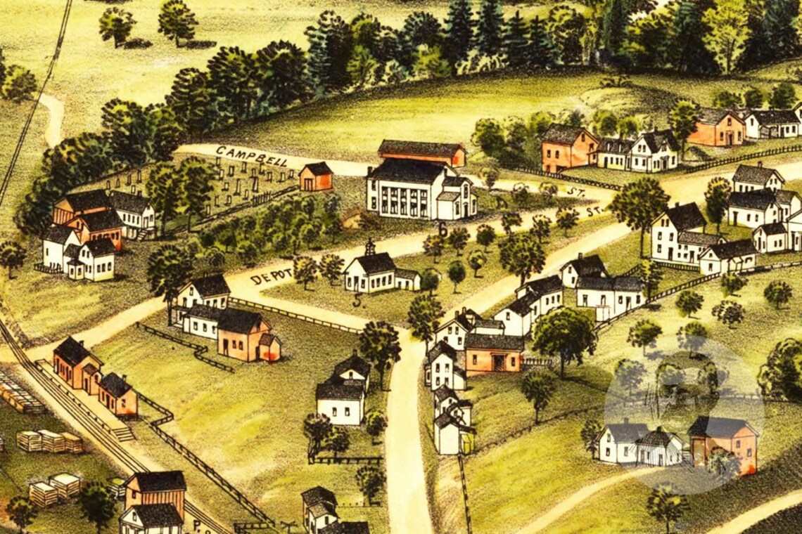 Vintage Henniker Map 1889 Old Map of Henniker New Hampshire Etsy