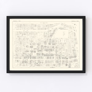 Knoxville Map 1929, Vintage Knoxville Map, Old Knoxville Tennessee Art, Wall Art Gift for Knoxville History Lovers Retro Decor