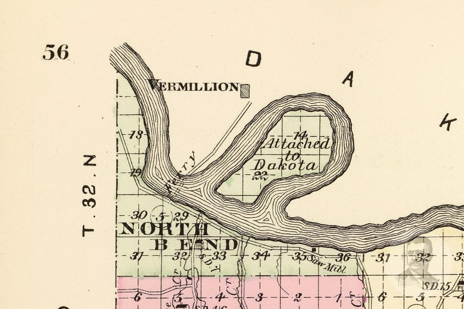 Vintage Dixon County NE Map 1885 Old Nebraska Map Etsy
