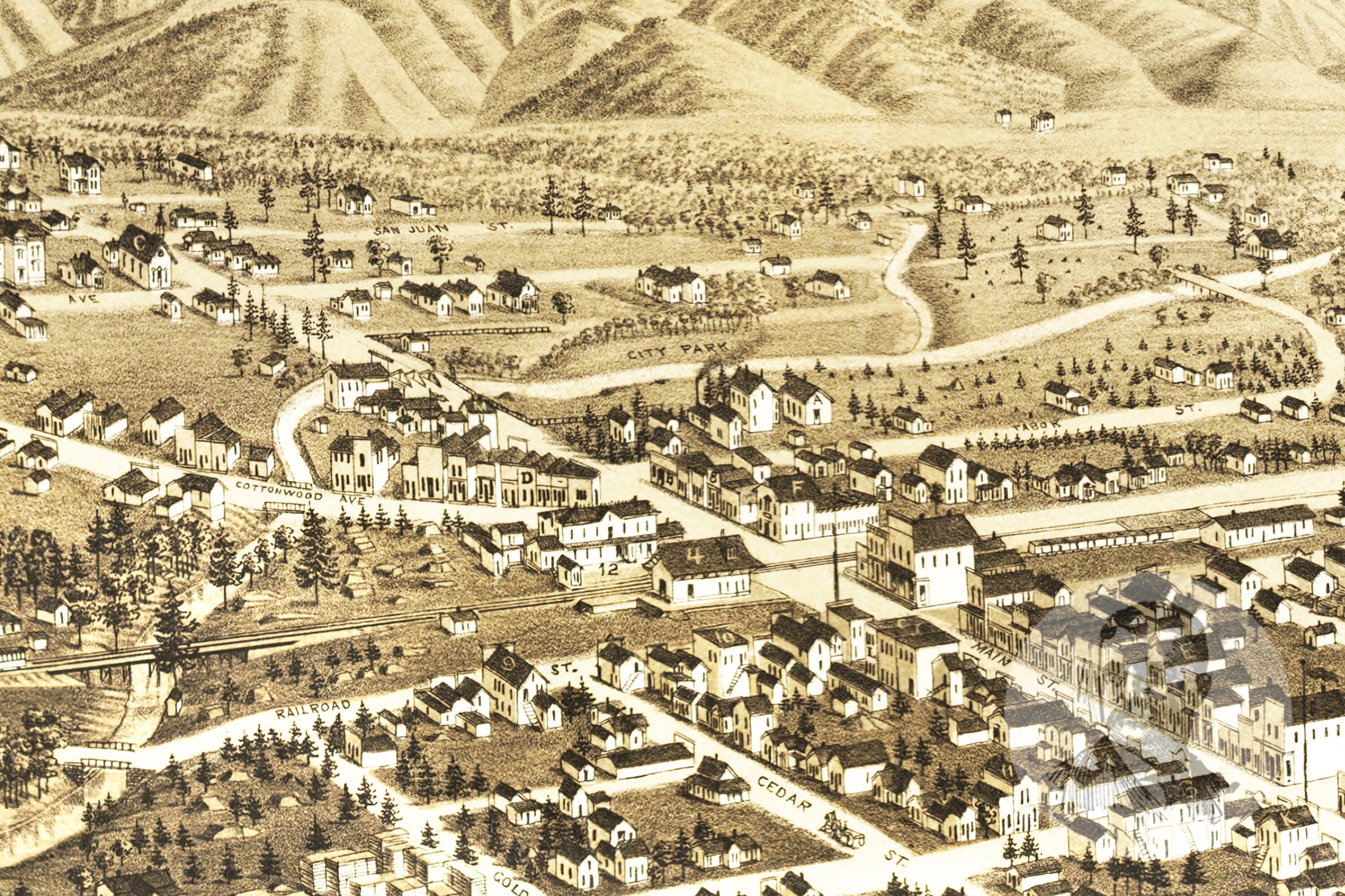 Vintage Buena Vista Map 1882 Old Map of Buena Vista Etsy