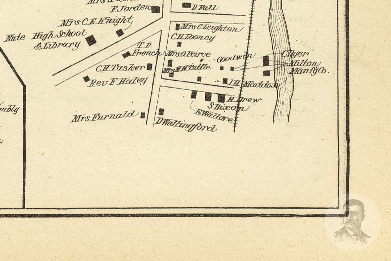 Vintage Middleton Map from 1892 Old New Hampshire Map Etsy