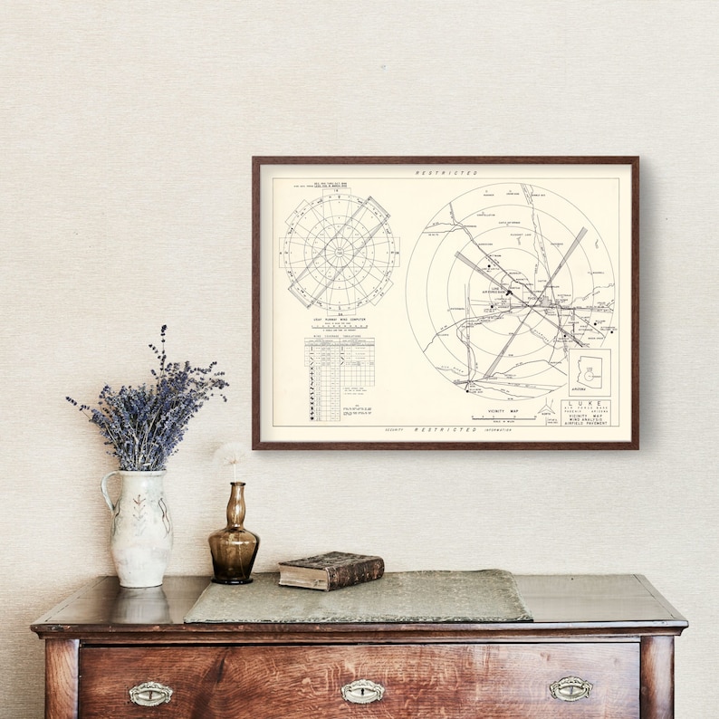 Mather Map Mather Air Force Base Map 1952, Vintage Mather Air Force Base Map, Old ...