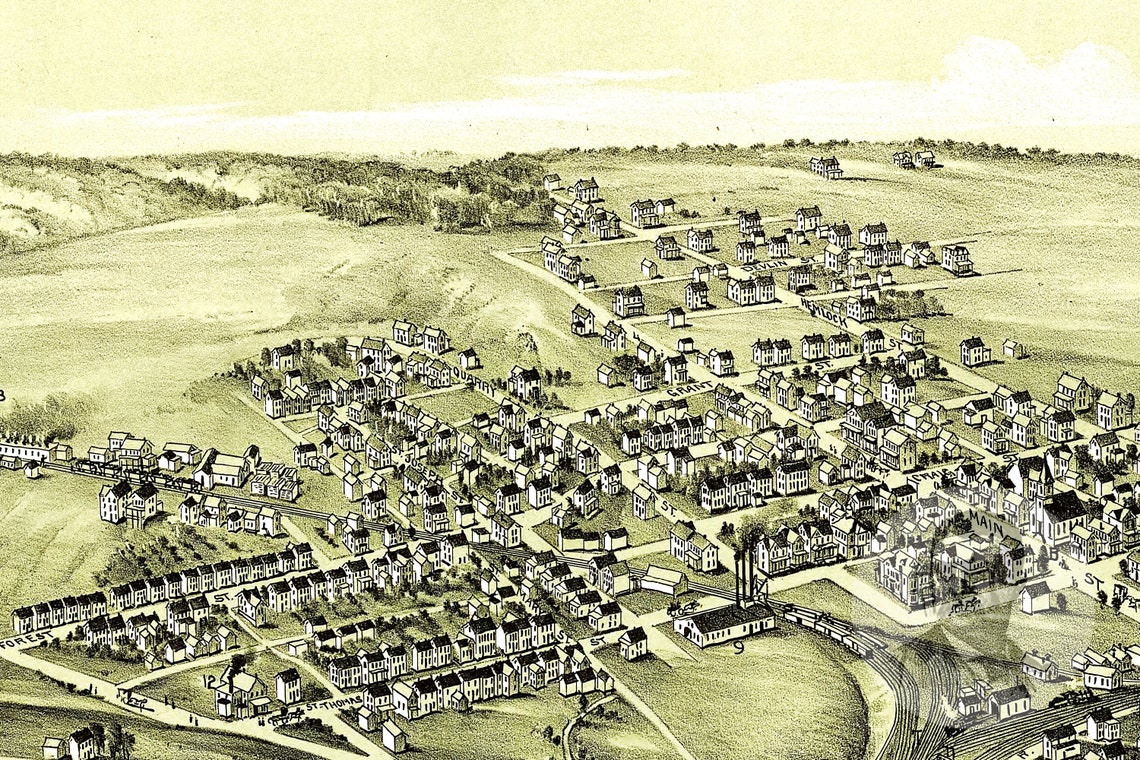 Vintage Gallitzin Map 1901 Old Map of Gallitzin Etsy