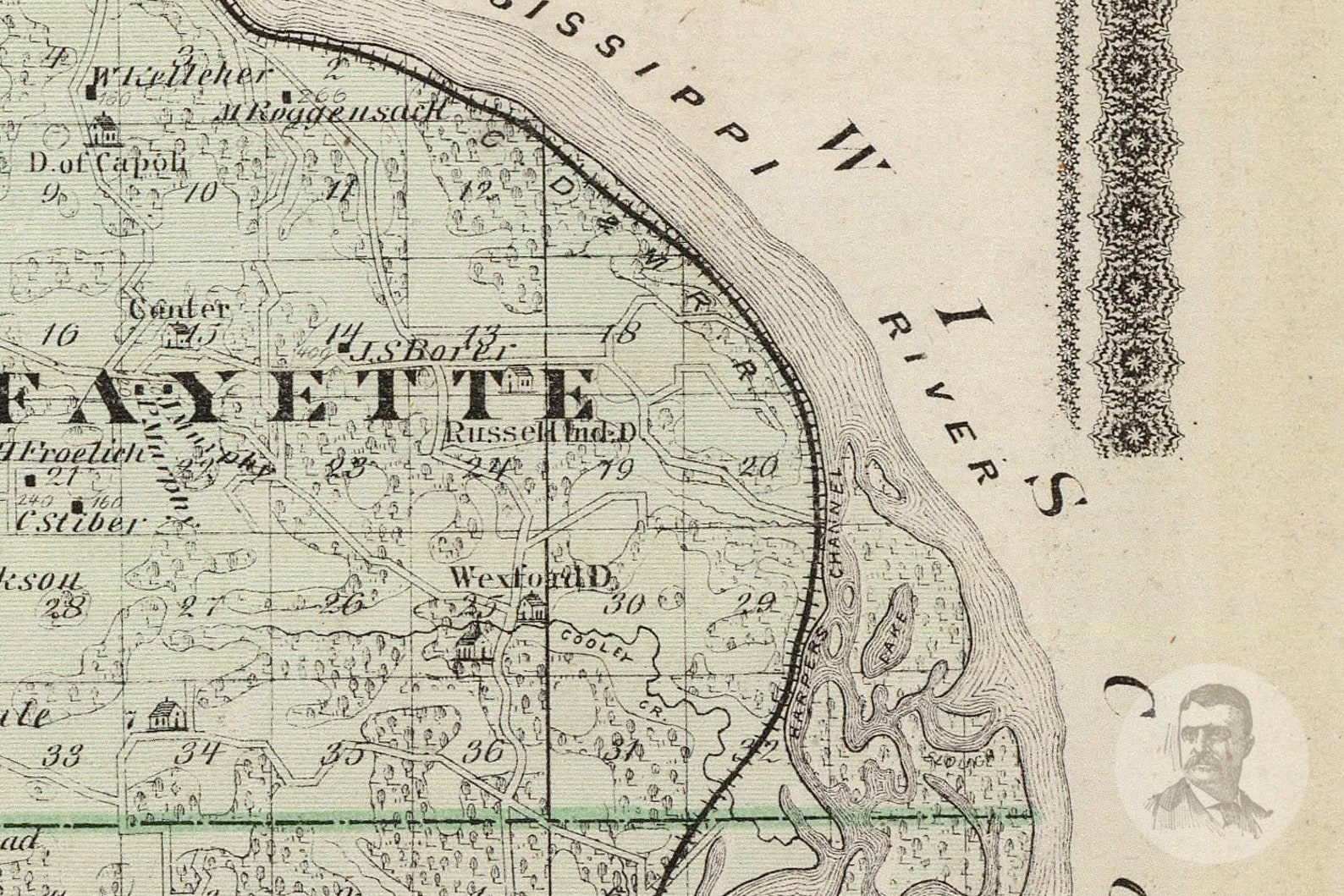 Vintage Allamakee County IA Map 1875 Old Iowa Map Etsy
