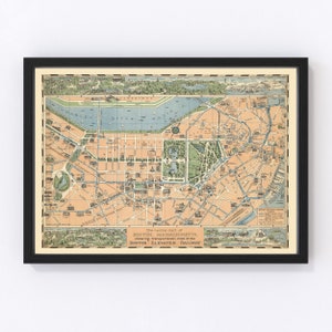Boston Map 1930, Vintage Boston Map, Old Boston Massachusetts Art, Wall Art Gift for Boston History Lovers Retro Decor