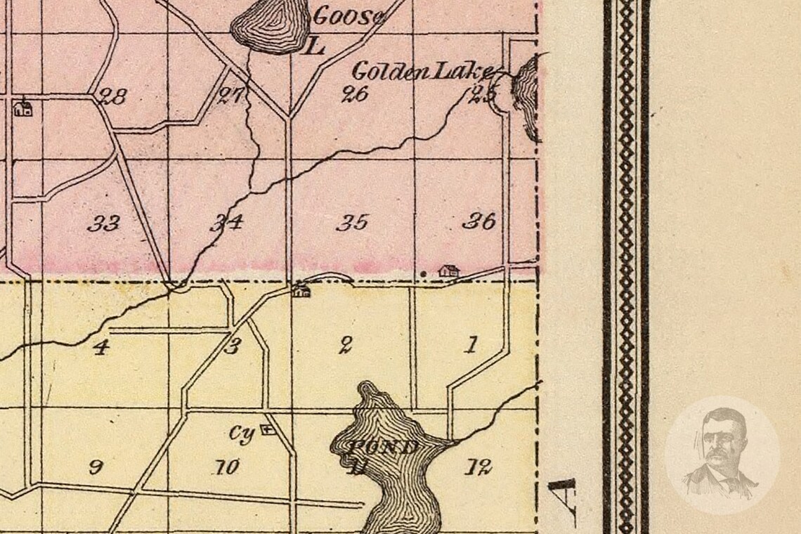 Vintage jefferson county wi map 1878 old wisconsin map etsy