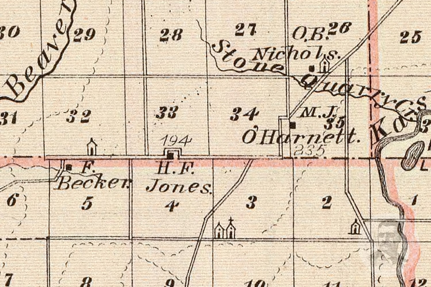 Vintage Clinton County IL Map 1876 Old Illinois Map Etsy