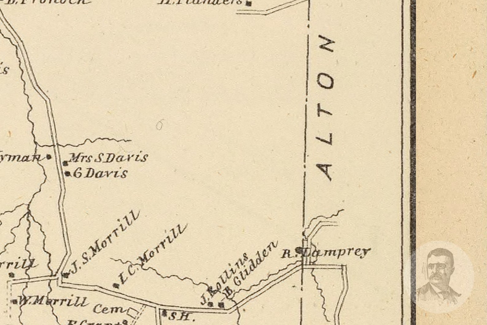Vintage Gilford Map from 1892 Old New Hampshire Map Etsy