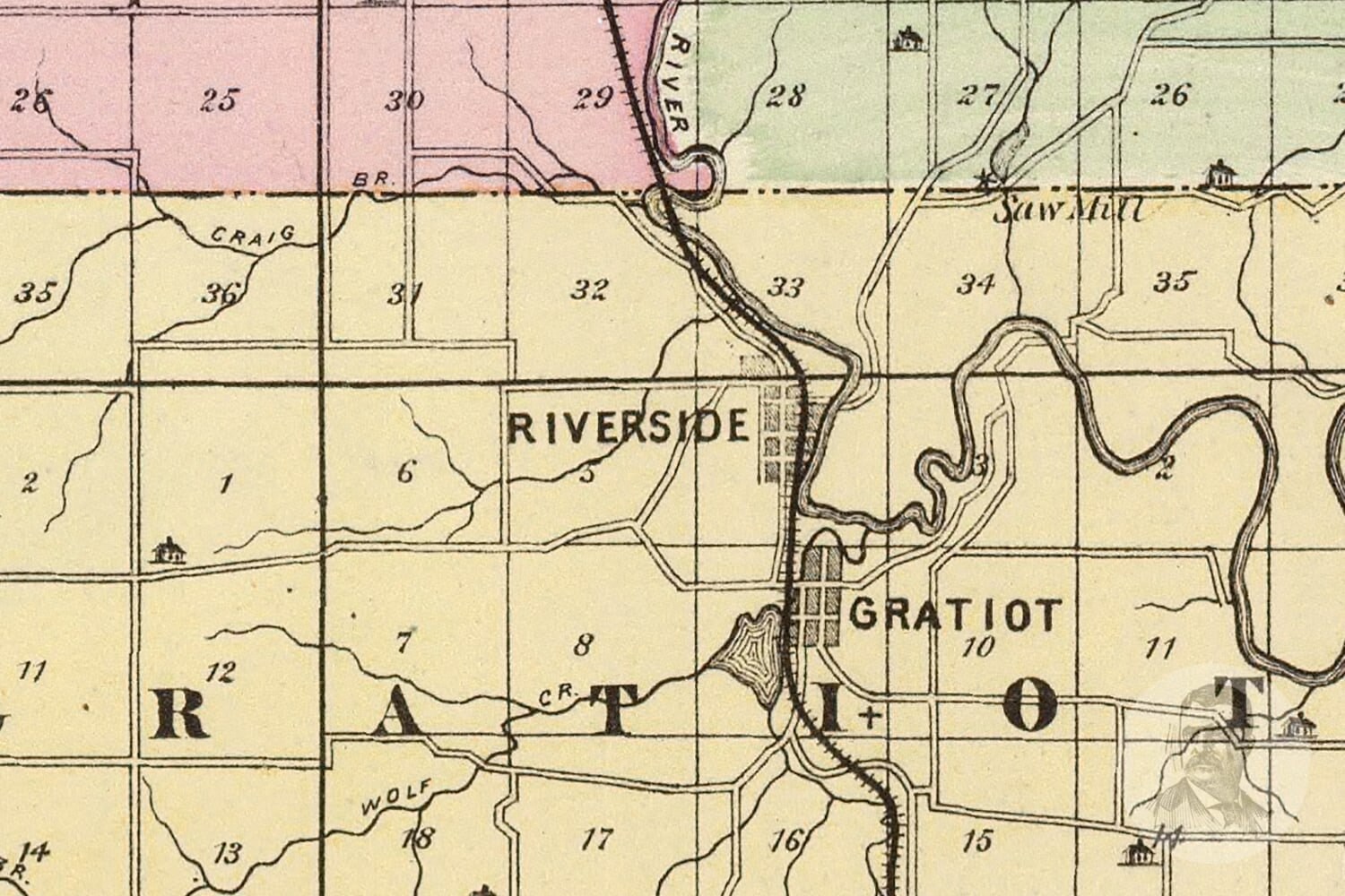 Vintage Lafayette County WI Map 1878 Old Wisconsin Map | Etsy