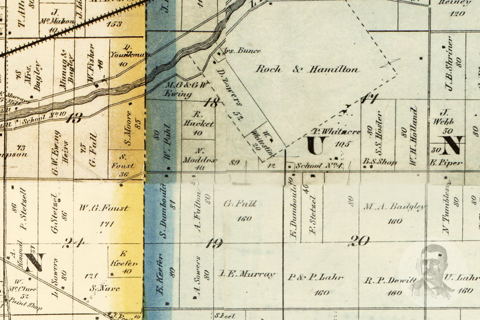 Vintage Huntington County Map 1866 Old Map of Huntington | Etsy