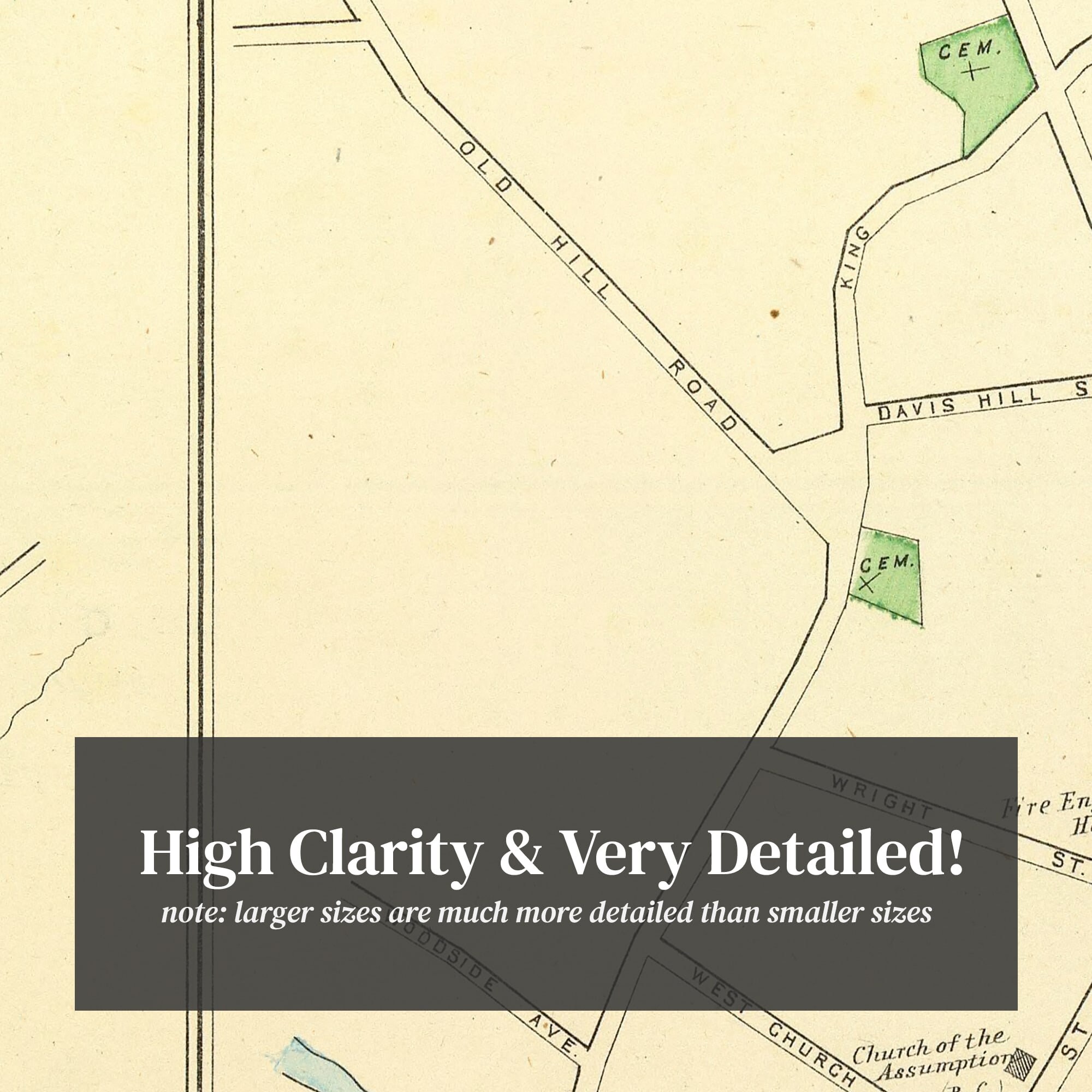 Sandy Hook Map 1893 Old Map of Sandy Hook Connecticut Art Etsy