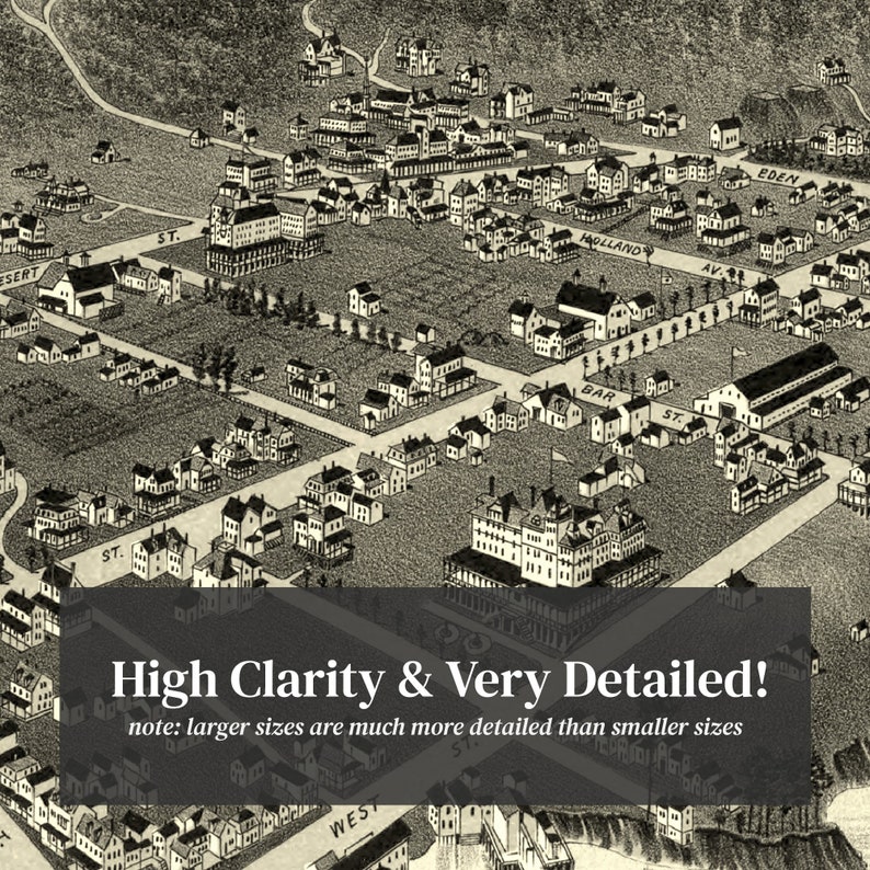 Bar Harbor Map 1886 Old Map of - Il 794xN.4195848542 Nnkg 