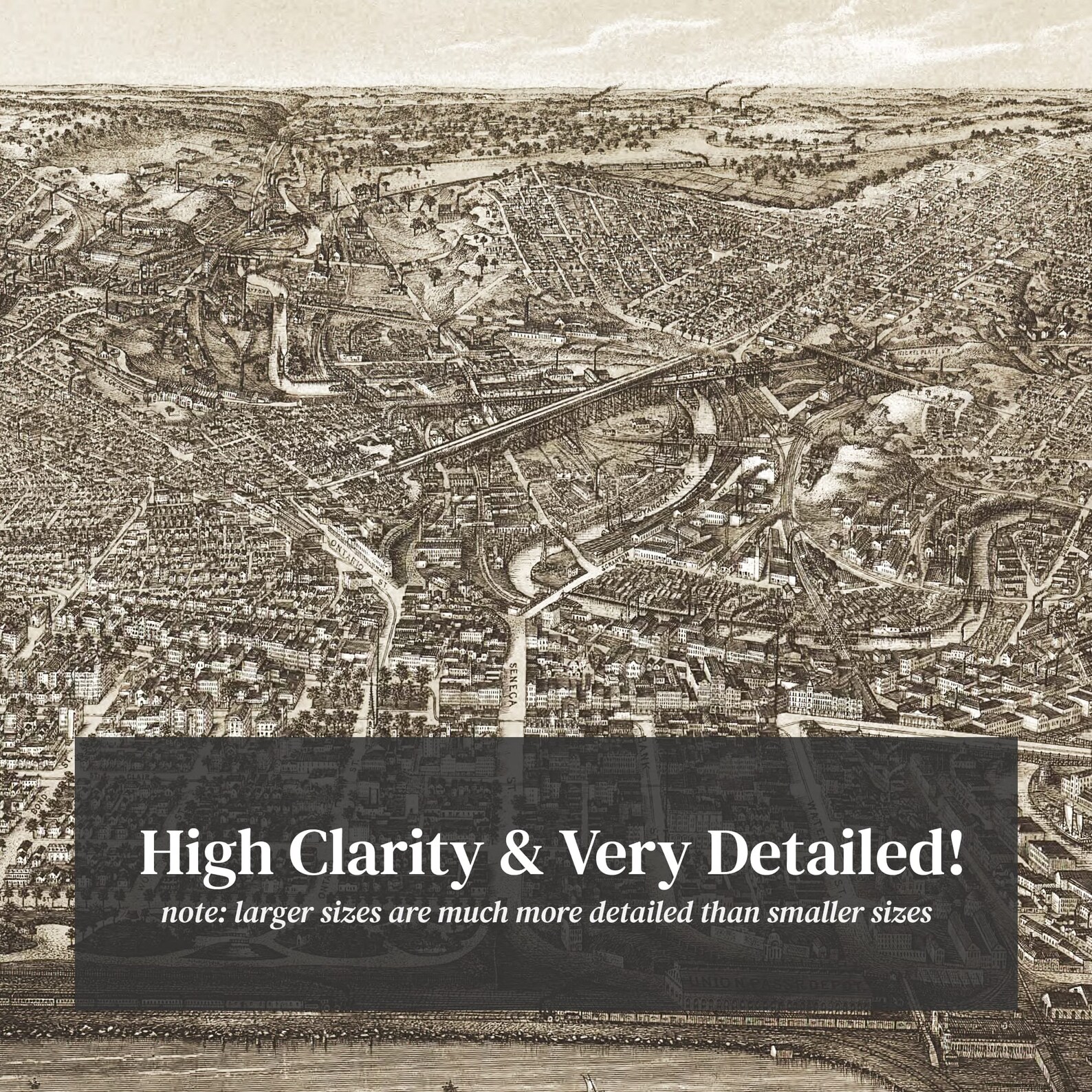 Lima Map 1892 Old Map of Lima Ohio Art Vintage Print Framed Etsy