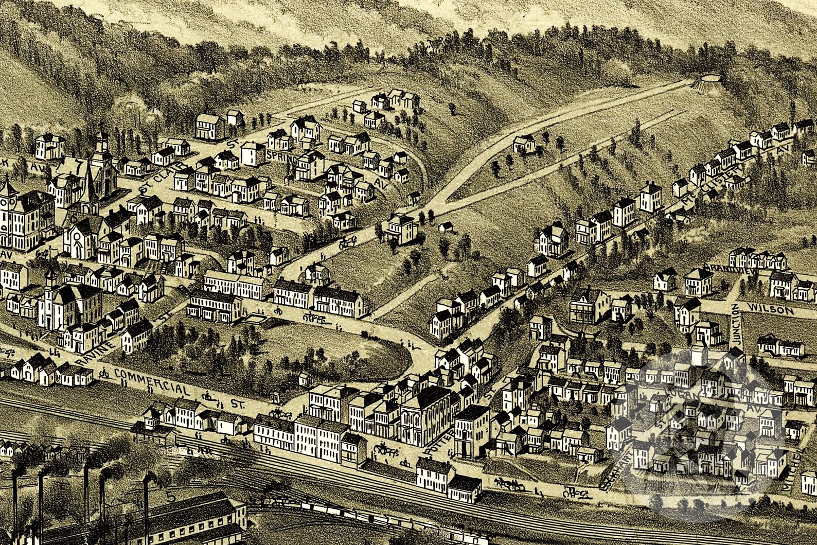 Vintage Mingo Junction Map 1899 Old Map of Mingo Junction Etsy