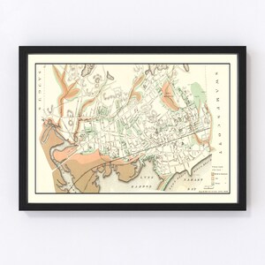 Lynn Map 1876, Vintage Lynn Map, Old Lynn Massachusetts Art, Wall Art Gift for Lynn History Lovers Retro Decor