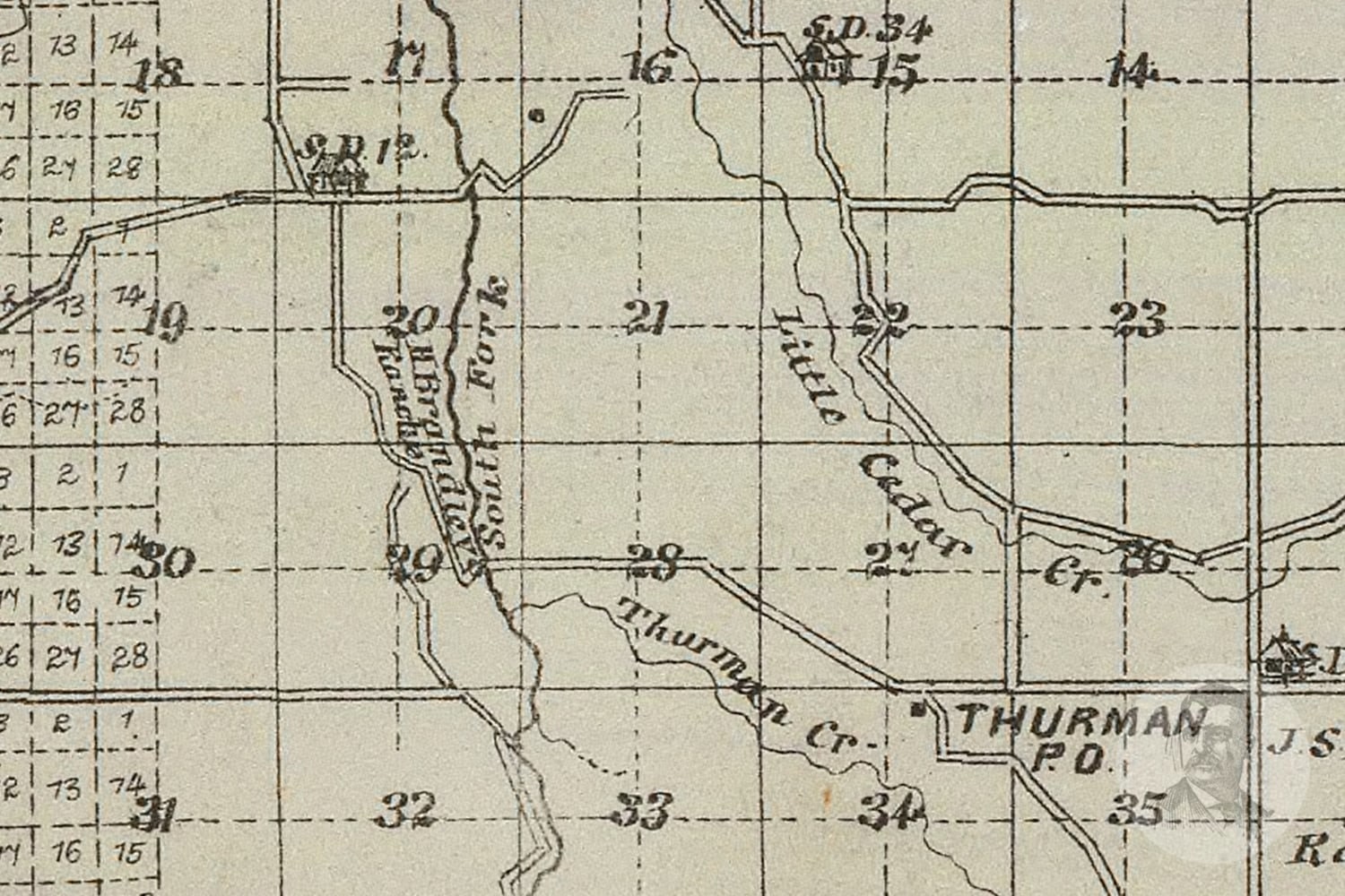 Vintage Chase County KS Map 1887 Old Kansas Map Historical Etsy